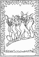 A coloring page of the lion king